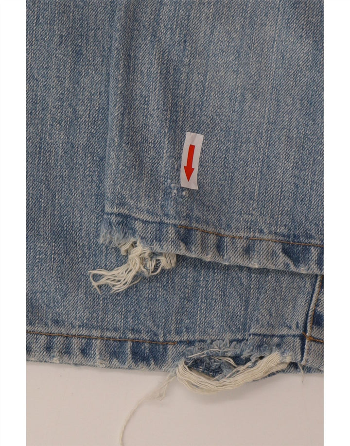 Jeans Slim Feminino Ralph Lauren EUA 12 Grande W34 L37 Algodão Azul