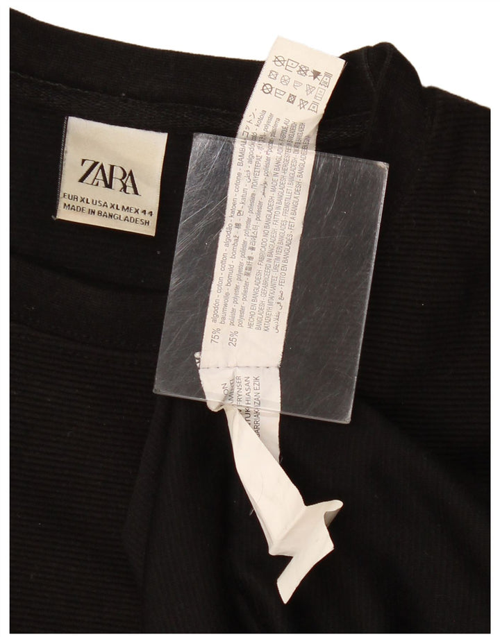 Camiseta masculina Zara Top XL algodão preto
