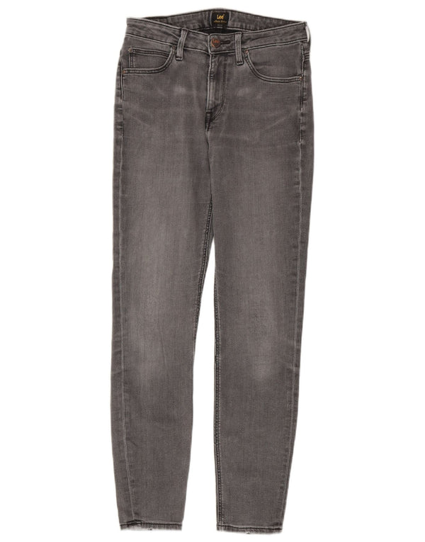 Lee Womens Scarlett High Skinny Jeans W28 L31 Algodão Cinza