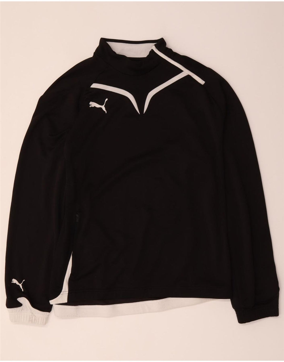 Puma masculino pulôver agasalho jaqueta grande poliéster colorblock preto