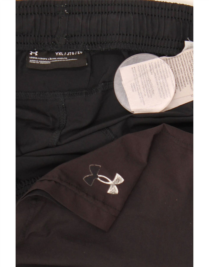 Shorts esportivos masculinos Under Armour 13-14 anos XL preto poliéster