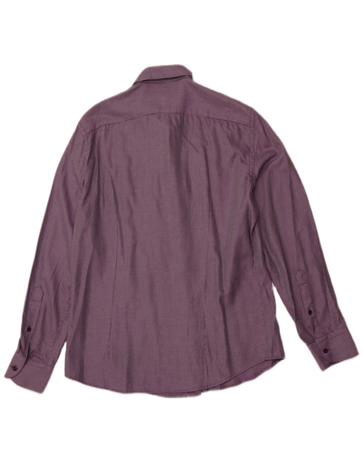Camisa masculina TRUSSARDI tamanho 41 médio roxo manchado