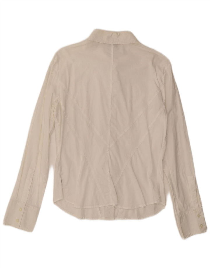 Camisa feminina ARMANI JEANS US 8 médio algodão branco