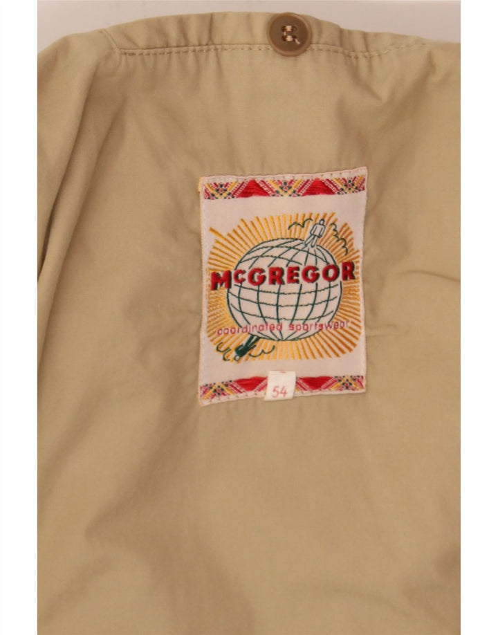 MCGREGOR Mens Hooded Bomber Jacket IT 54 2XL Beige Colourblock Cotton Vintage McGregor and Second-Hand McGregor from Messina Hembry 