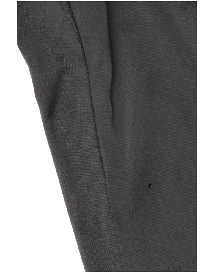 Calças de treino masculinas Adidas UK 42/44 poliéster cinza grande