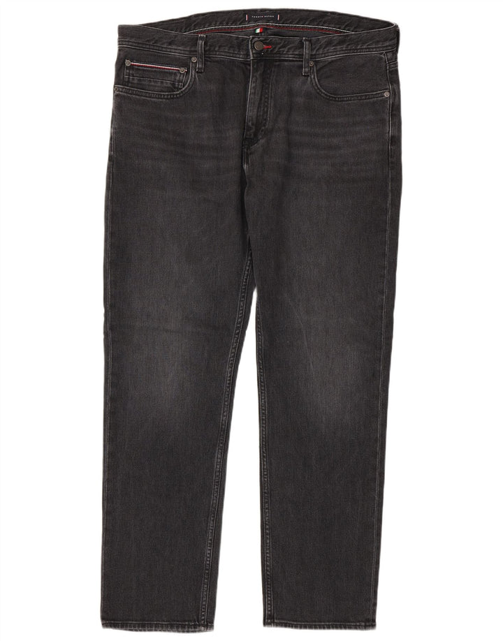 Jeans retos masculinos Tommy Hilfiger W38 L32 algodão cinza