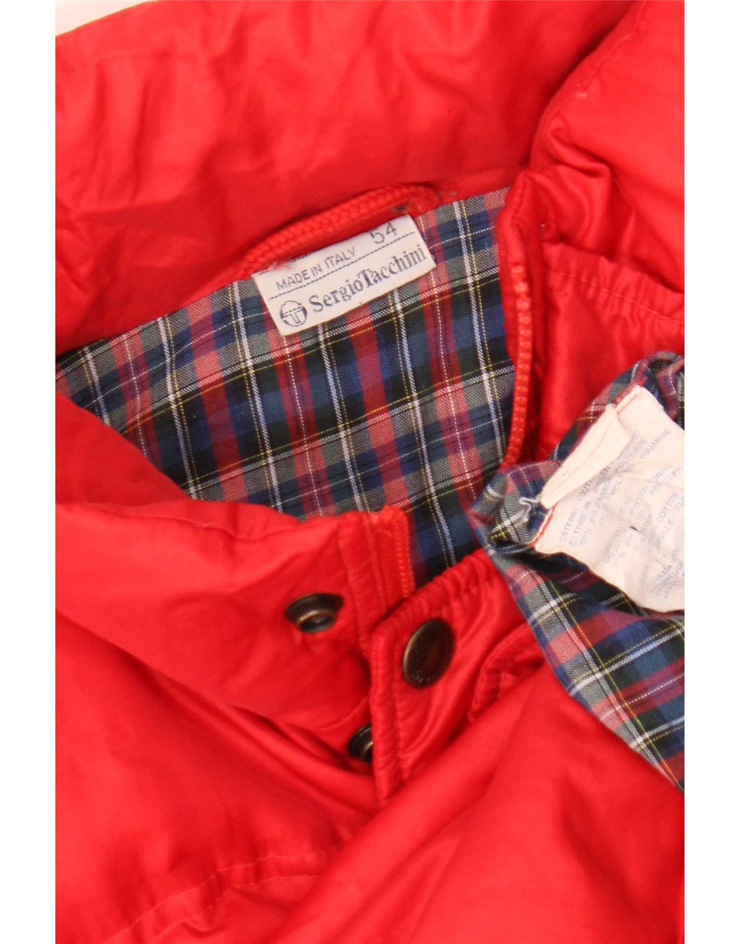 Jaqueta acolchoada masculina Sergio Tacchini IT 54 2XL poliamida vermelha