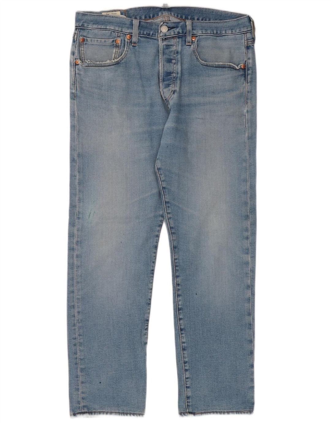 Levi's feminino 501 jeans retos W33 L27 algodão azul