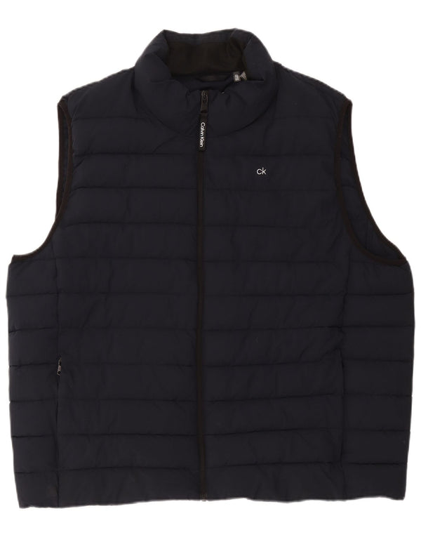 Colete acolchoado masculino Calvin Klein UK 44 2XL poliéster azul marinho