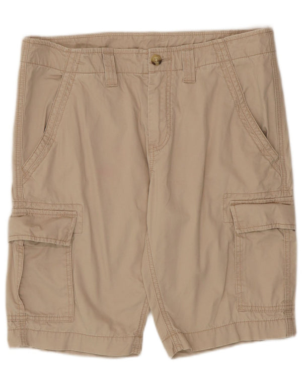 Tommy Hilfiger Mens Relaxed Fit Cargo Shorts W33 Médio Bege Algodão