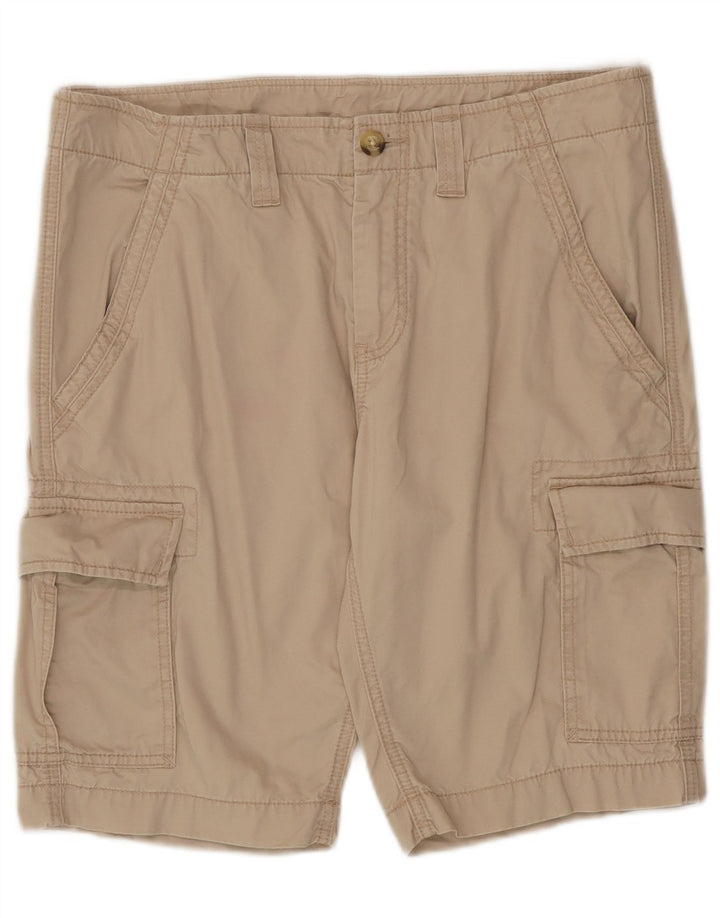 Tommy Hilfiger Mens Relaxed Fit Cargo Shorts W33 Médio Bege Algodão