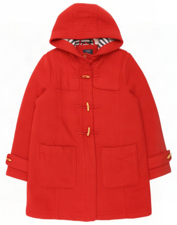 Marks & Spencer Womens Hooded Oversized Duffle Coat UK 18 XL Poliéster Vermelho