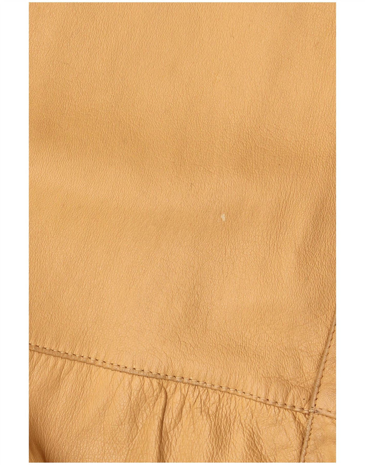 Jaqueta masculina de couro bomber Essebi IT 56 3XL couro bege