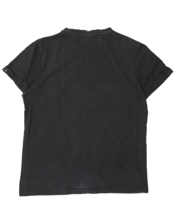 Camiseta feminina Ellesse grande tamanho UK 10 pequena preta