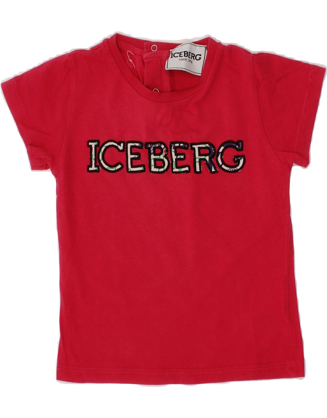 ICEBERG Baby Girls Graphic T-Shirt Top 6-9 Months Pink Vintage Iceberg and Second-Hand Iceberg from Messina Hembry 