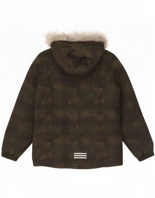 Jaqueta corta-vento para meninos Mountain Warehouse 12-13 anos camuflagem cáqui