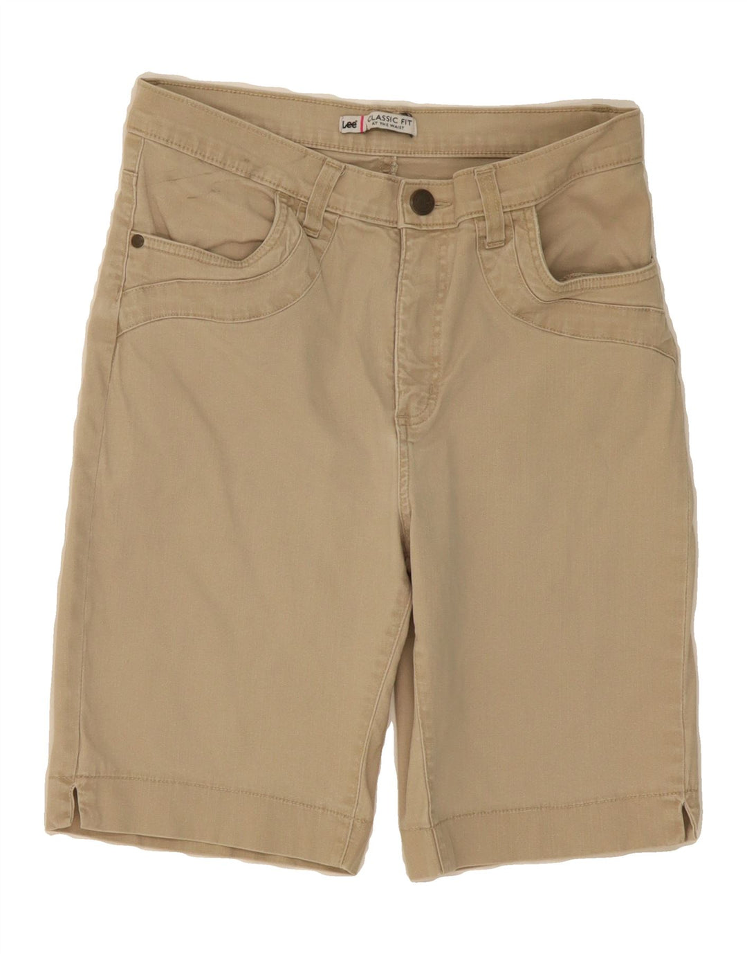 LEE Womens Classic Fit Casual Shorts US 10 Large W32  Beige Cotton Vintage Lee and Second-Hand Lee from Messina Hembry 