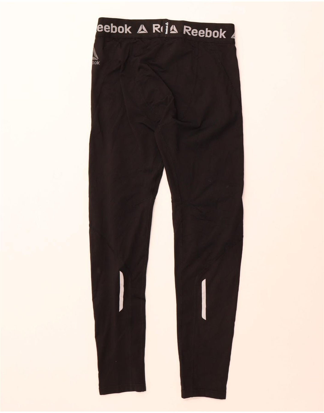 Reebok Mens Graphic Leggings Medium  Black Polyester