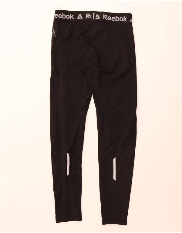 Reebok Mens Graphic Leggings Medium  Black Polyester