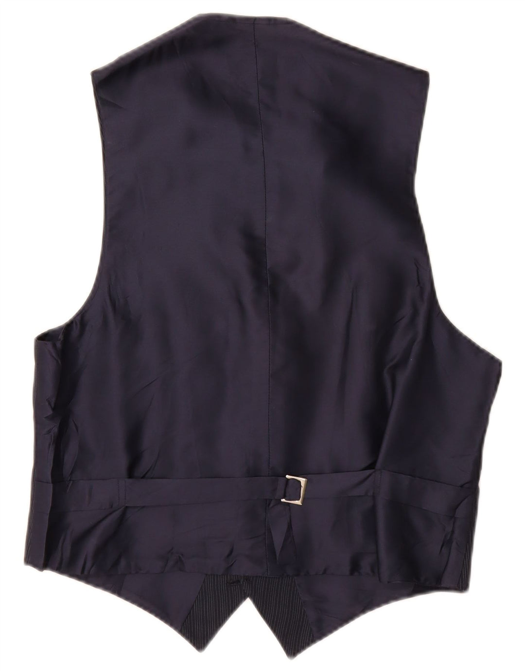 Colete masculino vintage pequeno listrado azul marinho