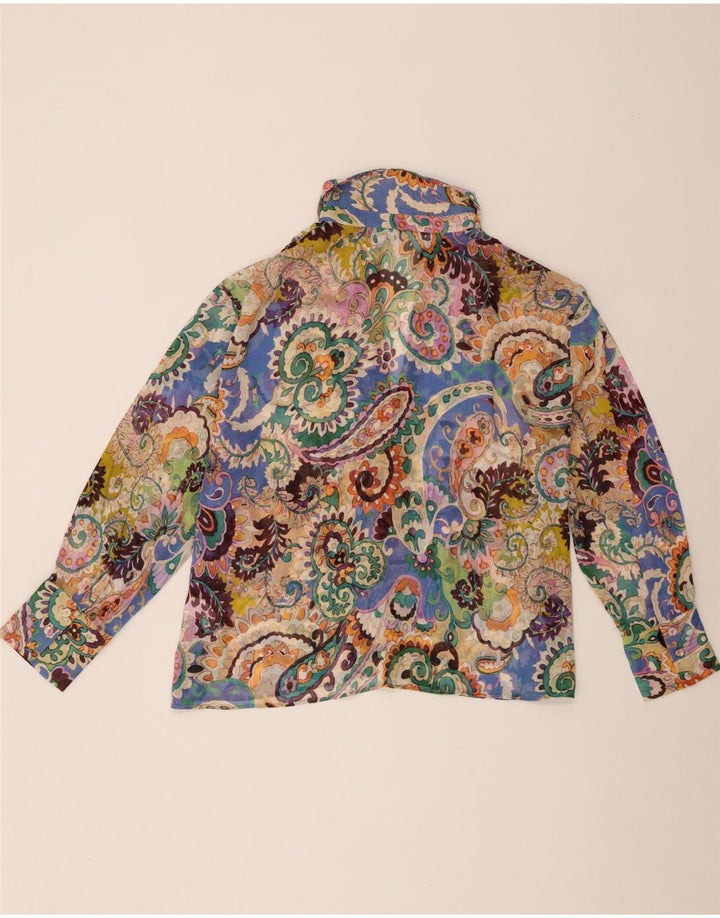 Camisa Feminina Oversized Zara Reino Unido 14 Médio Multicolorido Paisley