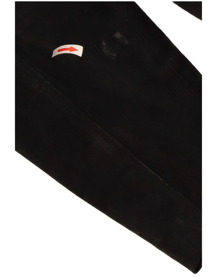 Casaco corta-vento masculino de camurça Ben Sherman Reino Unido 38 couro preto médio