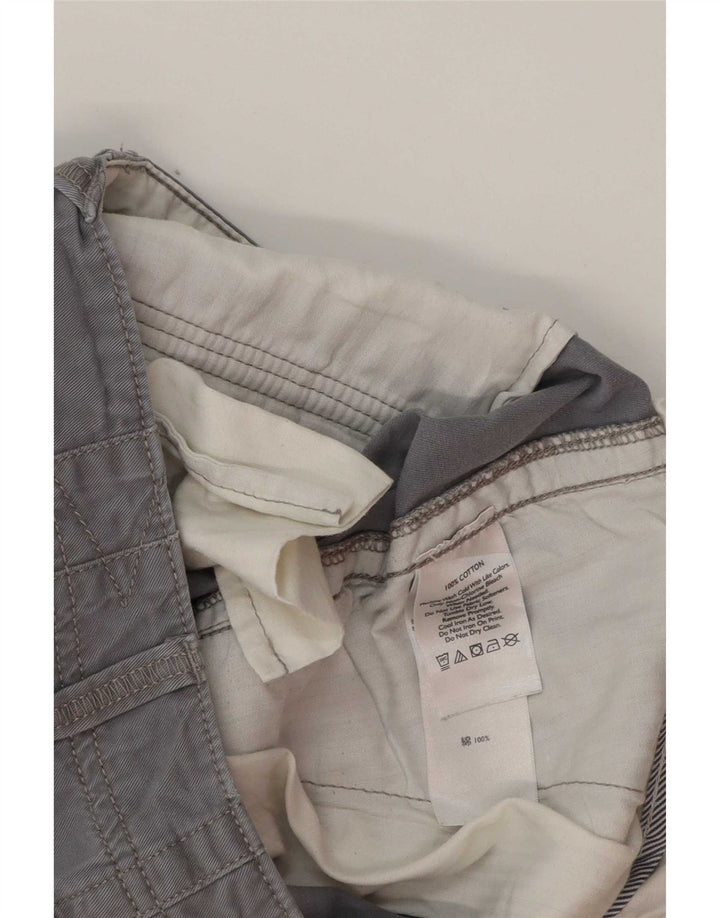 Shorts Chino feminino Eddie Bauer US 8 médio W30 algodão cinza
