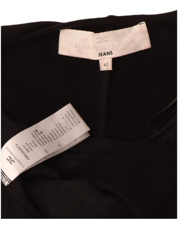 Blusa feminina Elisabetta Franchi Top IT 42 algodão floral preto médio