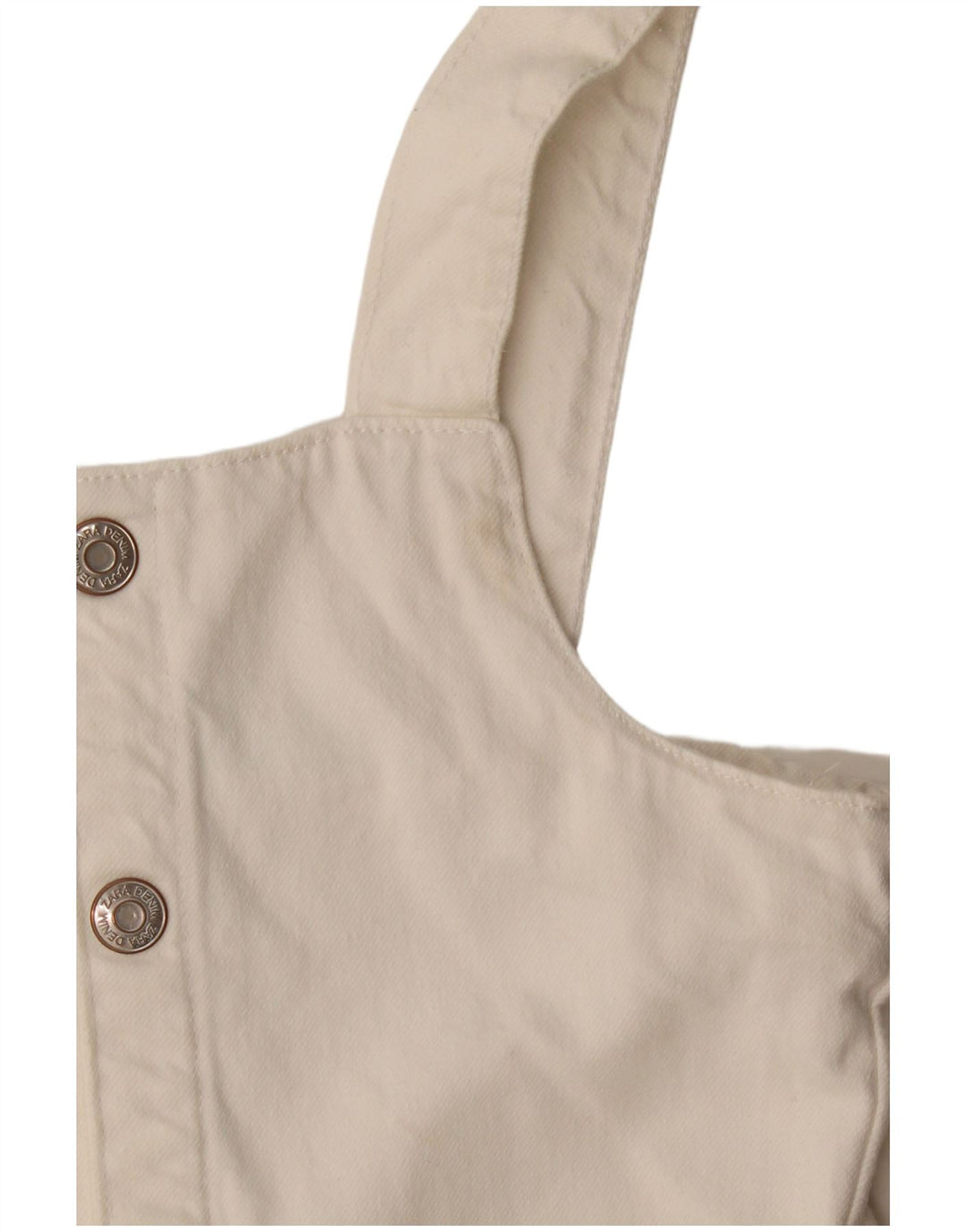 Macacão jeans feminino Zara 8-9 anos algodão branco