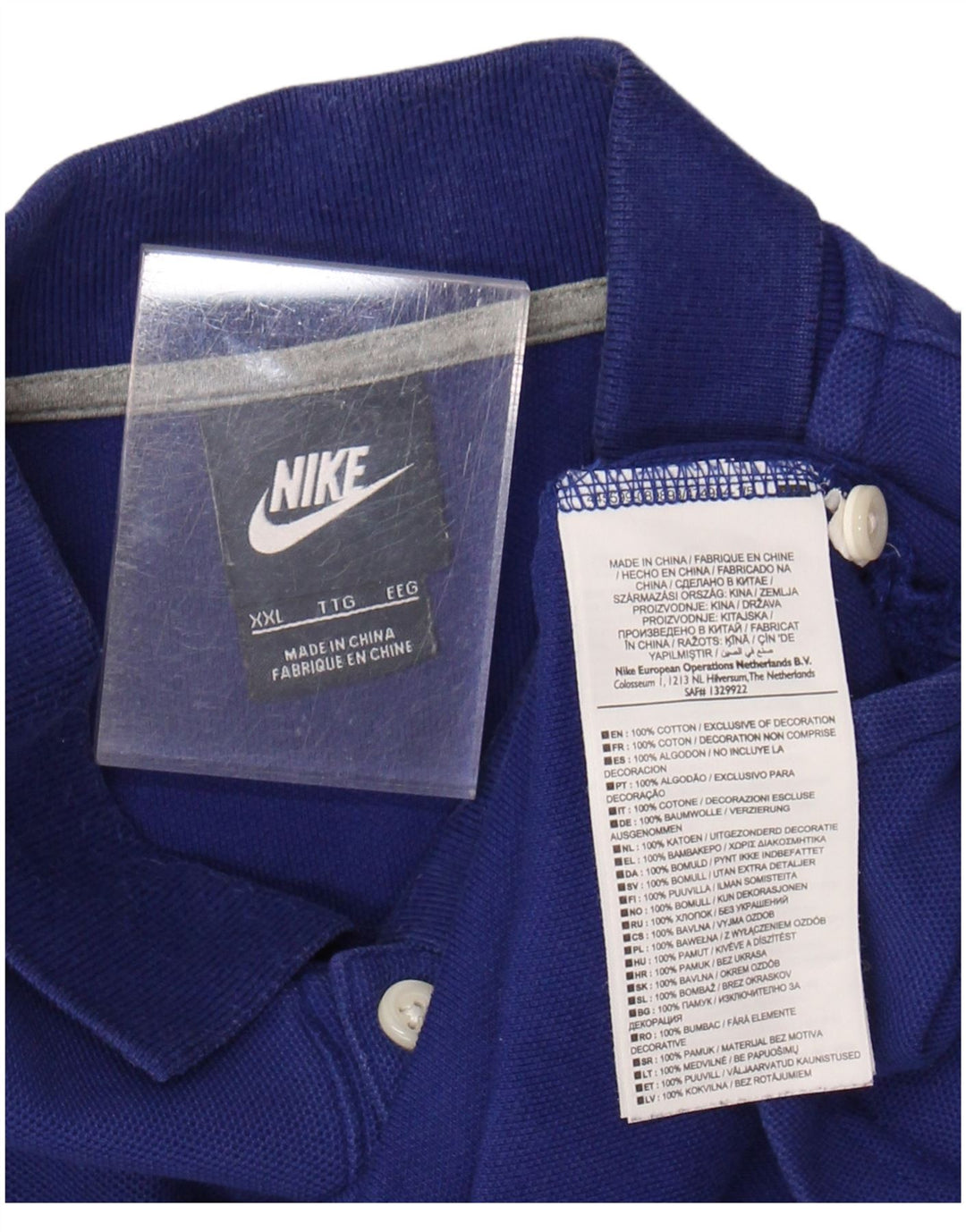 Camisa polo masculina NIKE 2XL algodão azul