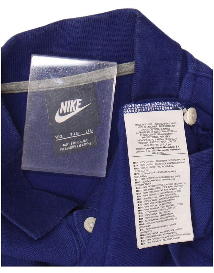 Camisa polo masculina NIKE 2XL algodão azul