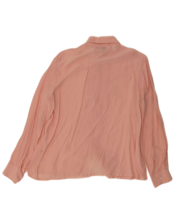 Blusa feminina Silkhana by Lady Manhattan Reino Unido 22 3XL seda rosa