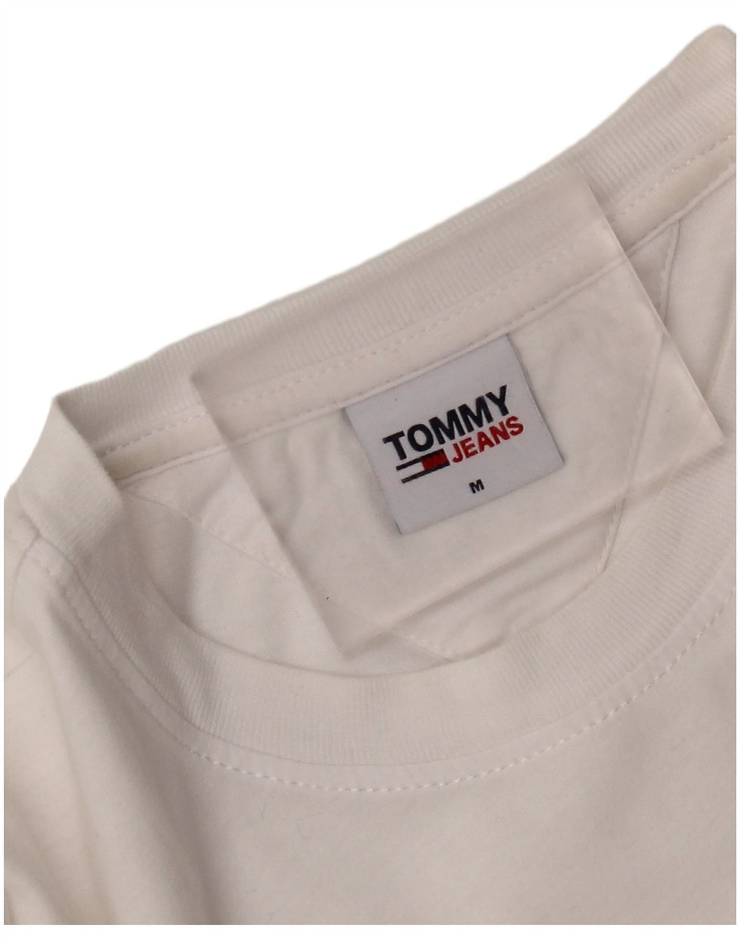 Tommy Hilfiger Camiseta feminina gráfica Top UK 14 Médio Branco