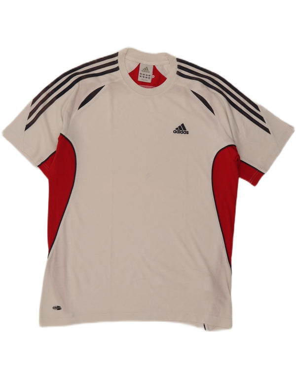 Camiseta Adidas Masculina Climalite Top UK 40/42 Médio Branco Colourblock