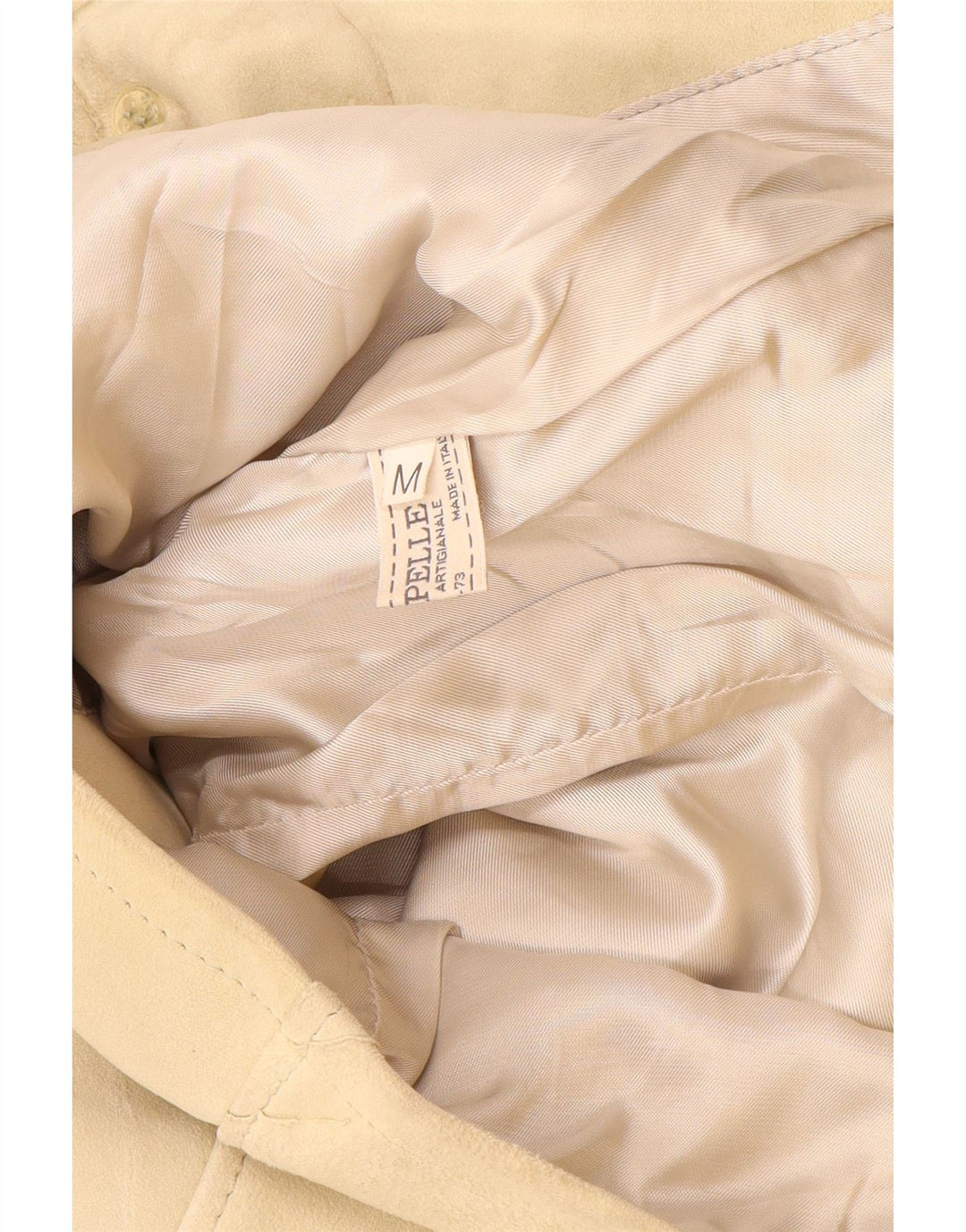 Jaqueta de camurça feminina vintage Reino Unido 12 couro bege médio