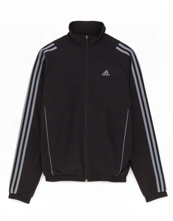 Casaco de treino gráfico Adidas Boys 15-16 anos preto poliéster