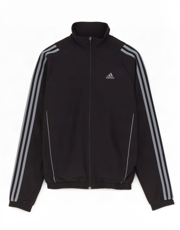 Casaco de treino gráfico Adidas Boys 15-16 anos preto poliéster