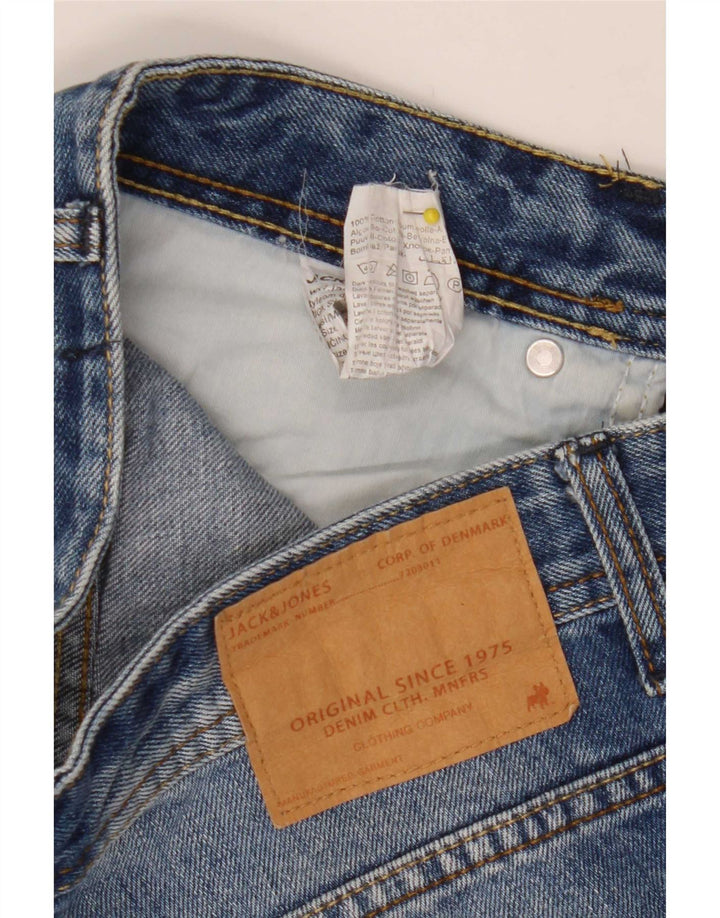 Shorts jeans masculino Jack & Jones pequeno W30 algodão azul