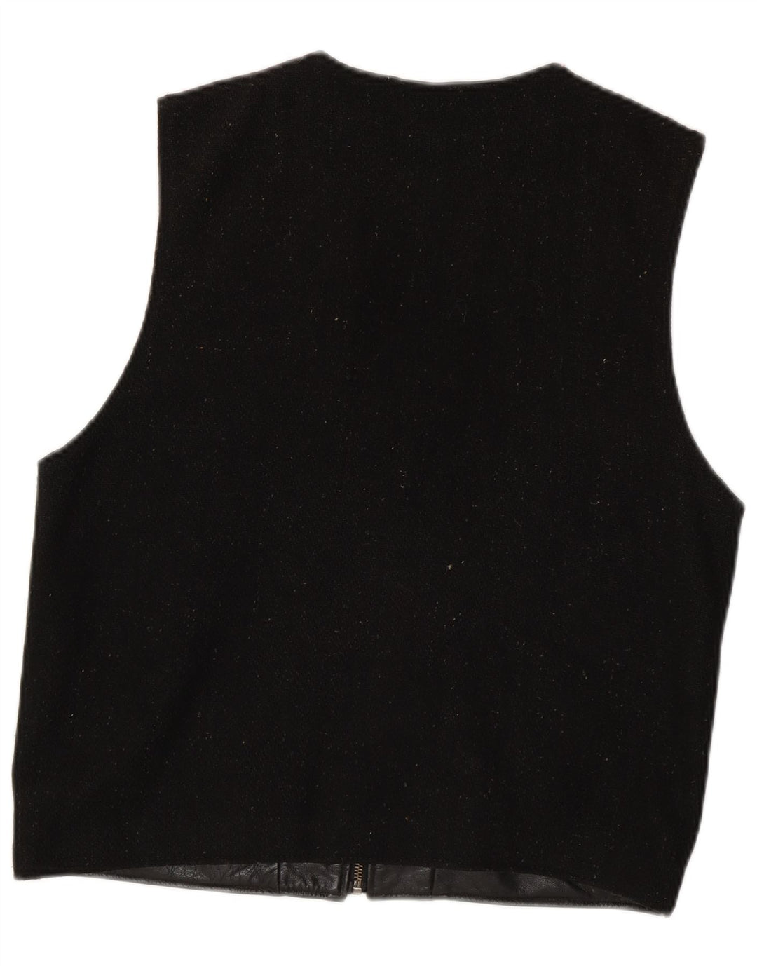 Colete de couro feminino Conwell Reino Unido 16 grande couro preto