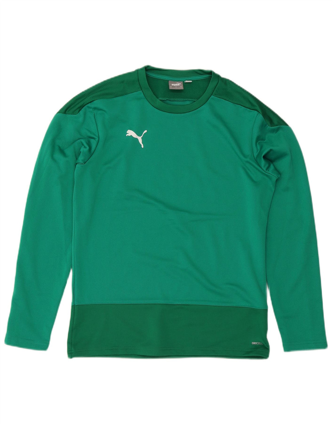 Puma Mens Top Manga Longa Verde Médio