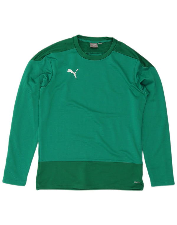 Puma Mens Top Manga Longa Verde Médio