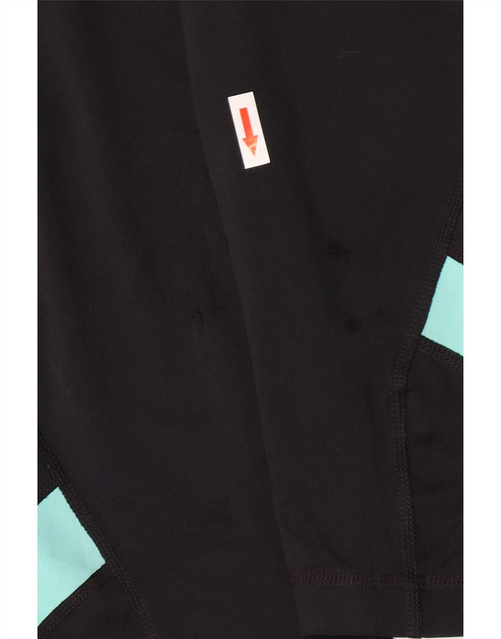Fila Womens Capri Leggings UK 12 Medium Black Colourblock