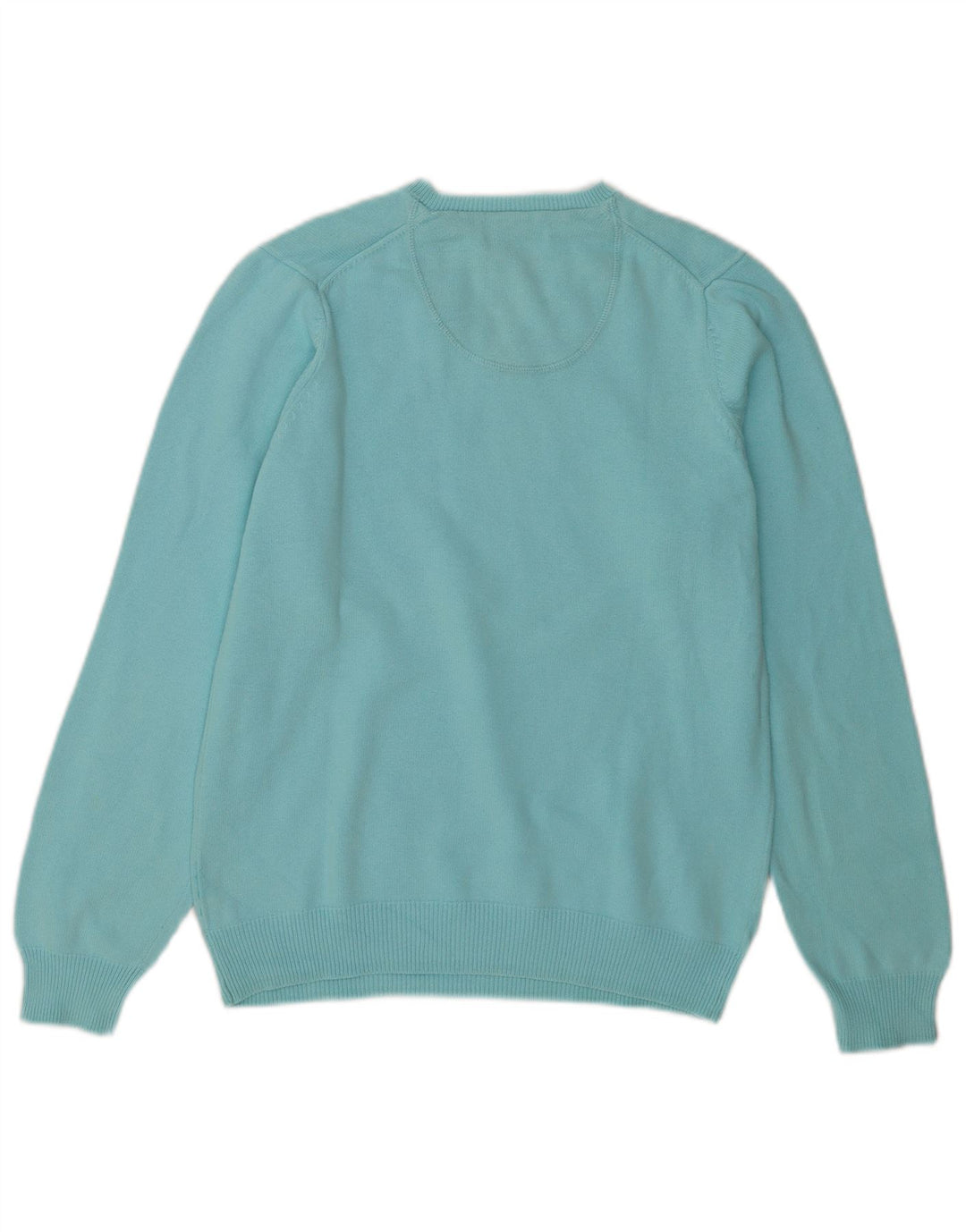 Suéter masculino Marks & Spencer Blue Harbor com decote em V pequeno turquesa
