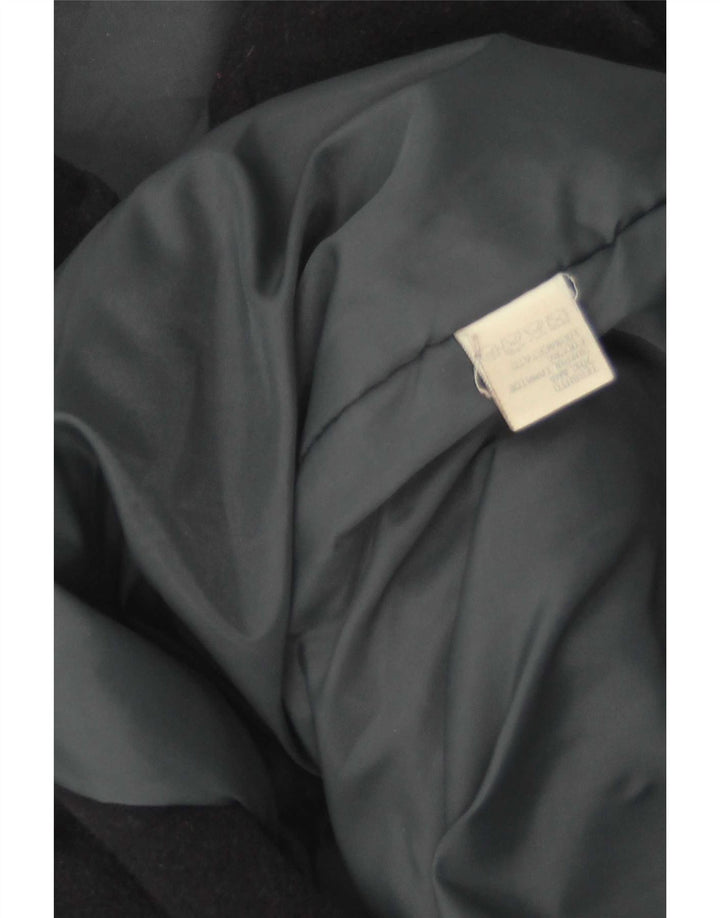 Casaco masculino vintage com capuz IT 50 grande lã azul marinho