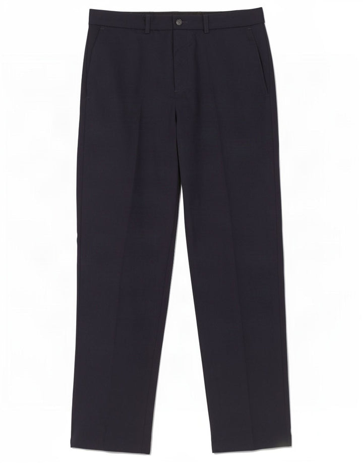 Calça feminina Marks & Spencer de terno reto W32 L33 azul marinho lã