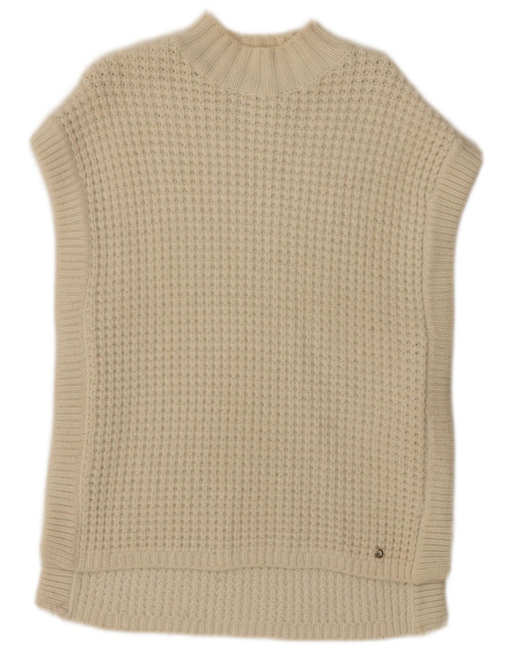 Suéter feminino Ted Baker com palangre e gola tartaruga tamanho 1 XS bege