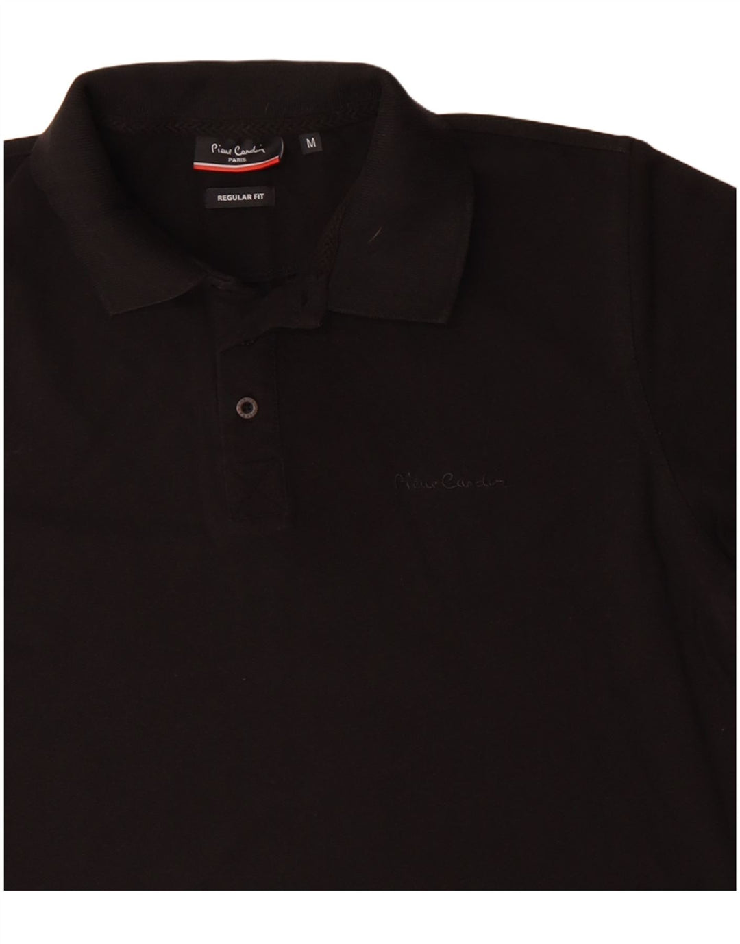 Camisa polo masculina Pierre Cardin Regular Fit de algodão preto médio