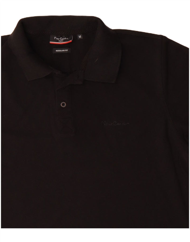 Camisa polo masculina Pierre Cardin Regular Fit de algodão preto médio