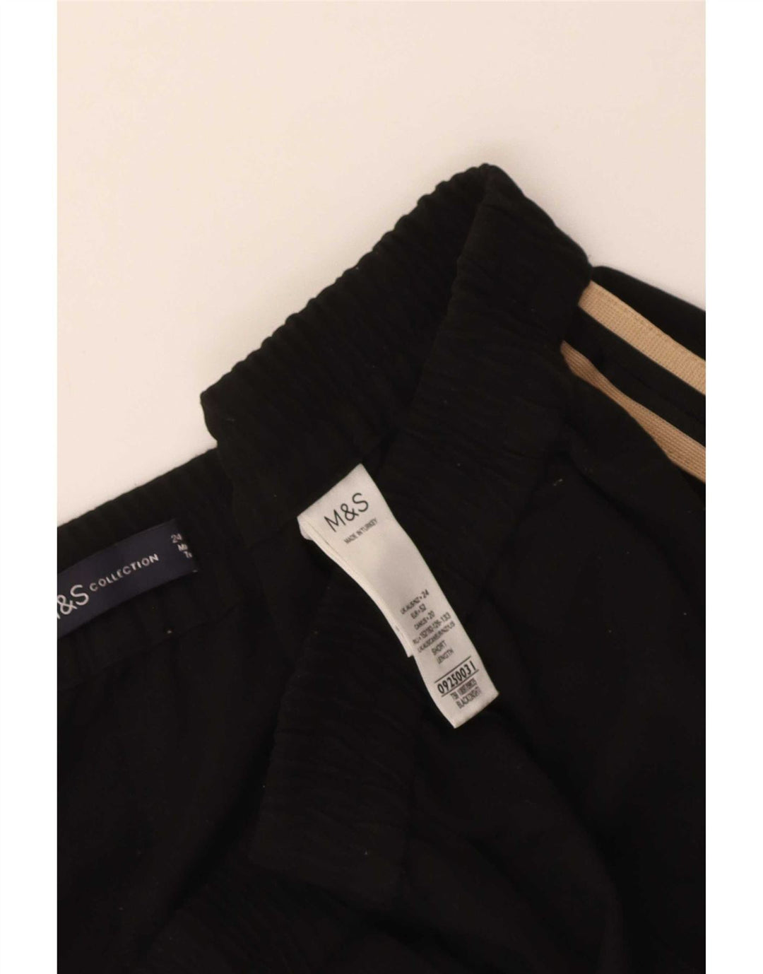 Calça de treino feminina Marks & Spencer UK 24 4XL poliéster preto