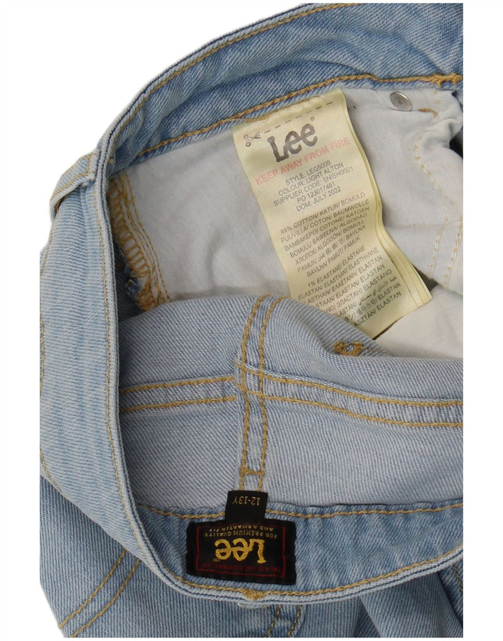 LEE Girls Jeans Slim 12-13 Anos W28 L28 Azul Algodão